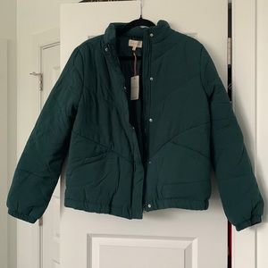 Emerald Green Quilted Jacket/Coat